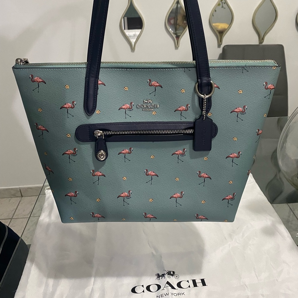 Coach Taylor Tote With Flamingo Print